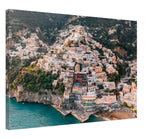 "The Cliff" Aerial View Positano Wall Art Canvas