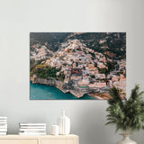 "The Cliff" Aerial View Positano Wall Art Canvas