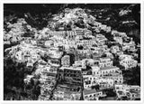 "The Cliff" Positano B&W Premium Semi-Glossy Print