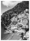 "The Cliff" Positano B&W Premium Semi-Glossy Print