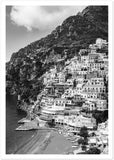 "The Cliff" Positano B&W Premium Semi-Glossy Print
