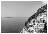 "The Cliff" Positano BW Premium Semi-Glossy Print