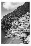 "The Cliff" Positano B&W Premium Semi-Glossy Print