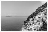 "The Cliff" Positano BW Premium Semi-Glossy Print