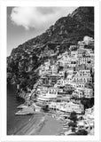 "The Cliff" Positano B&W Premium Semi-Glossy Print