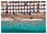 "Umbrellas by the sea" Premium Semi-Glossy Print