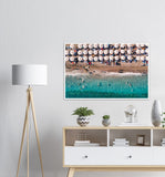 "Umbrellas by the sea" Premium Semi-Glossy Print