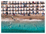 "Umbrellas by the sea" Premium Semi-Glossy Print