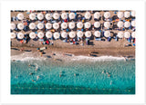 "Umbrellas by the sea" Premium Semi-Glossy Print