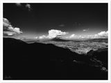 Vesuvio Aerial View B&W Premium Semi-Glossy Print