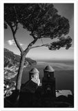 "Villa Rufolo" Ravello BW Matte Paper Print - AMALFITANA STORE